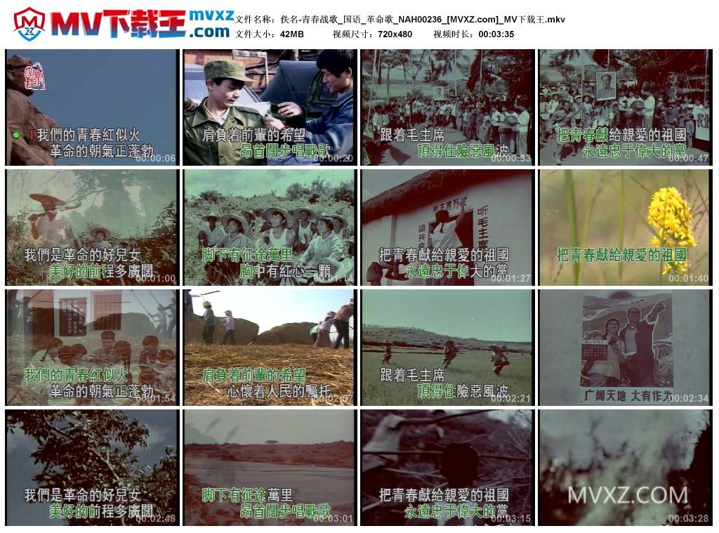 佚名-青春战歌_国语_革命歌_NAH00236